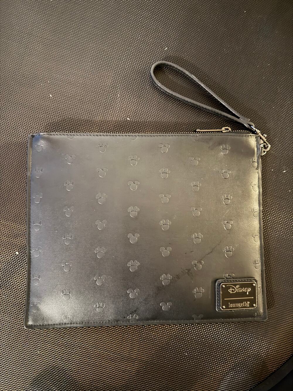 Disney's Mickey Mouse Oversize Loungefly Wristlet, Black, GUC